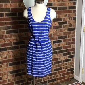 NWT. Gap nautical blue & white stripe dress medium